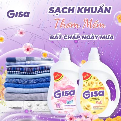 nước giặt xả gisa giặt sạch lưu hương