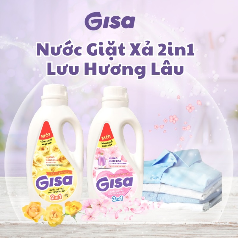 nước giặt xả GISA lưu hương lâu