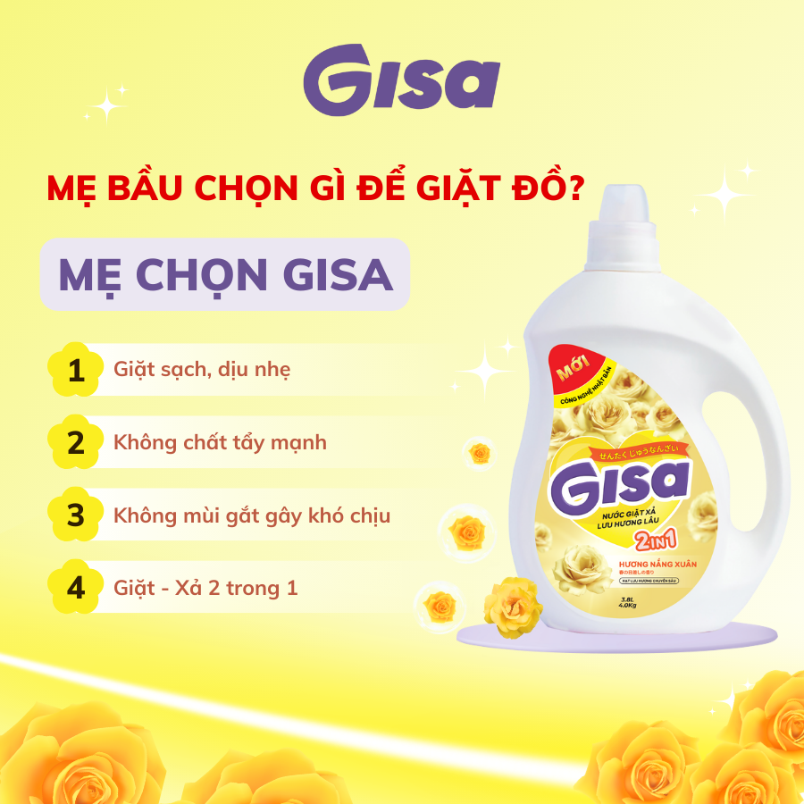 Nước giặt cho mẹ bầu – Làm sạch dịu nhẹ, an toàn cho cả mẹ và bé